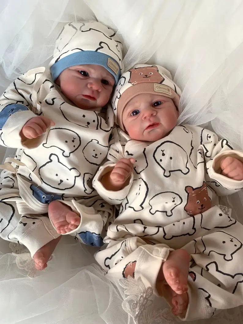 Elijah Twins - 19 Inch full silicone babies