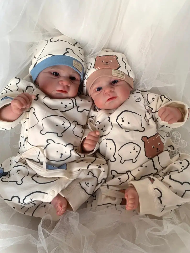 Elijah Twins - 19 Inch full silicone babies