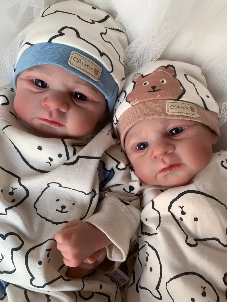 Elijah Twins - 19 Inch full silicone babies