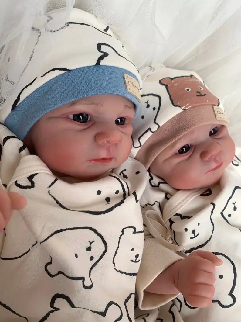 Elijah Twins - 19 Inch full silicone babies