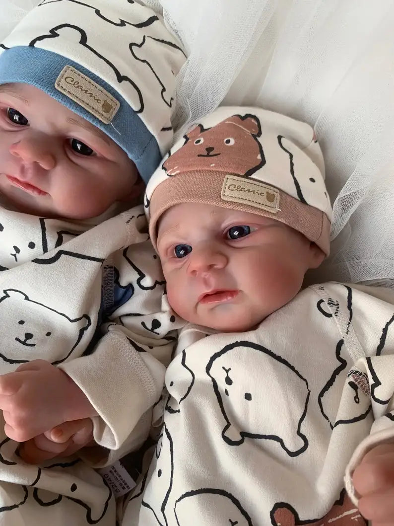 Elijah Twins - 19 Inch full silicone babies