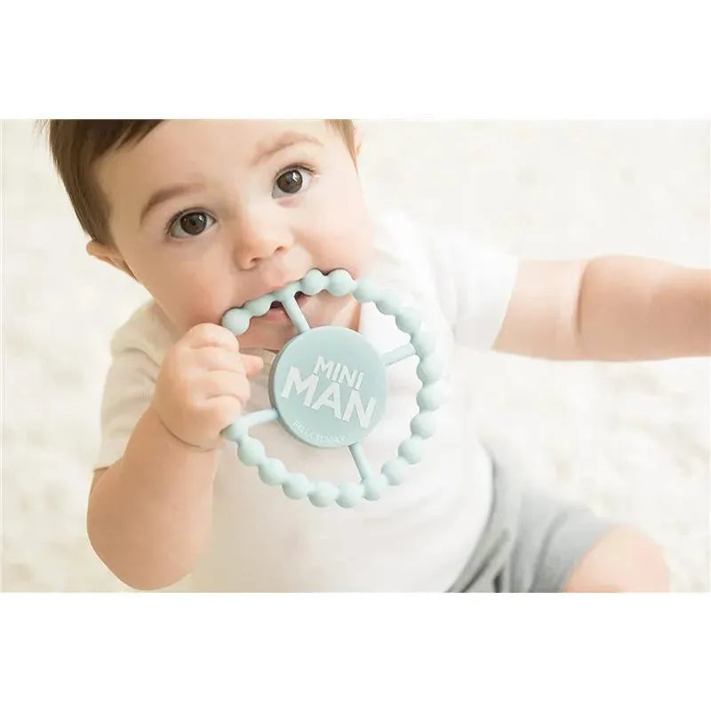 Bella Tunno - Mini Man Happy Teether, Ligh Blue