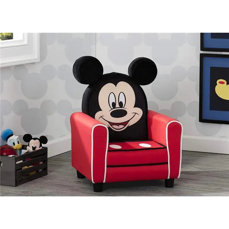 Delta Children - Figural Upholstered Kids Chair, Mickey Mouse