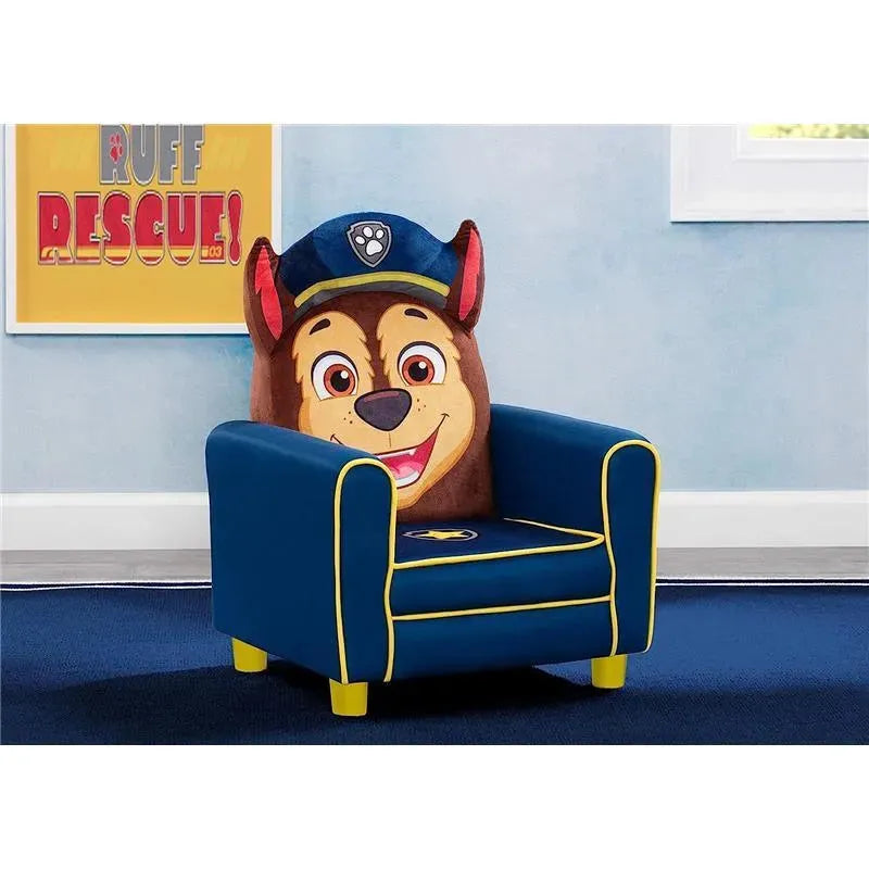 Delta Children - Figural Upholstered Kids Chair, Nick Jr. PAW Patrol Chase