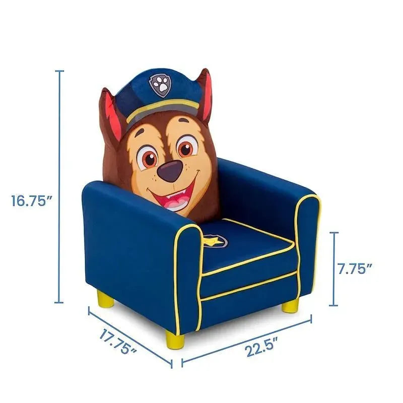 Delta Children - Figural Upholstered Kids Chair, Nick Jr. PAW Patrol Chase