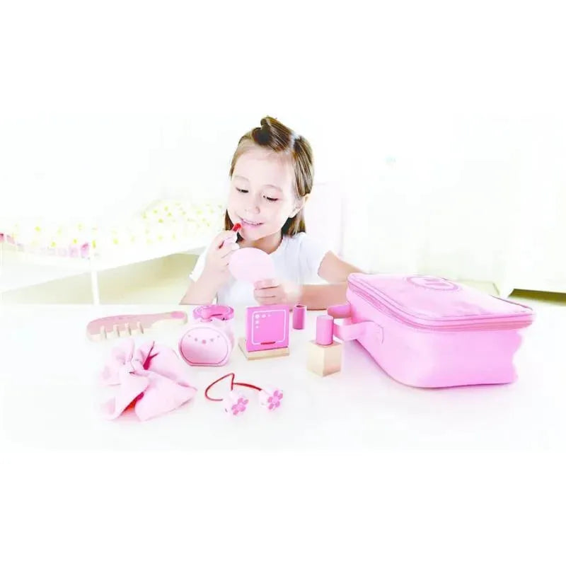 Hape - Beauty Belongings Kid's Wooden Cosmetics Pretend Play Kit