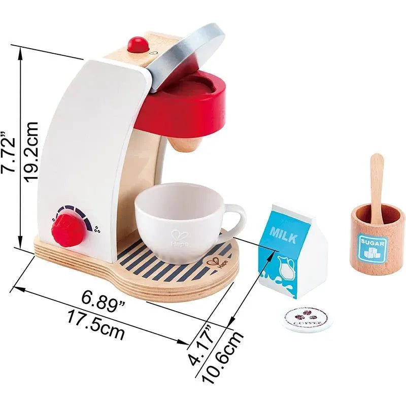 Hape - My Coffee Machine Wooden Play Kitchen Set