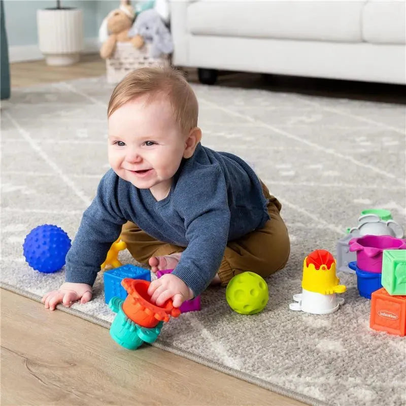 Infantino - Wwo Balls, Blocks & Cups Activity Set