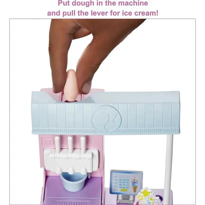 Mattel - Barbie Ice Cream Shop Playset with Brunette Doll