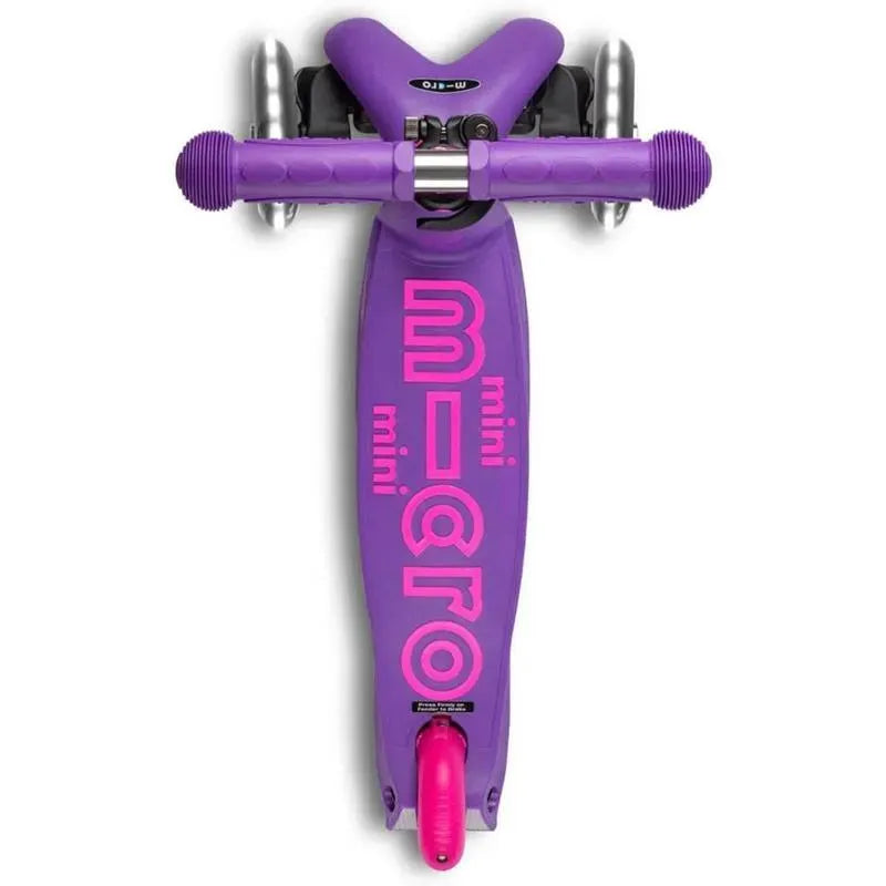 Micro Kickboard - Mini Deluxe LED 3-Wheeled, Purple