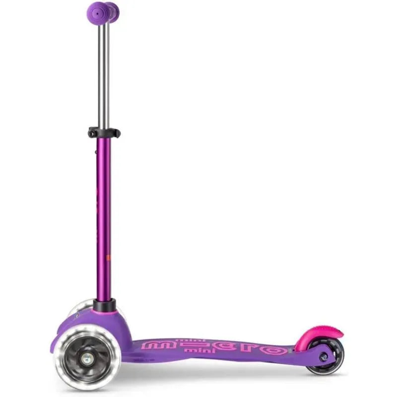 Micro Kickboard - Mini Deluxe LED 3-Wheeled, Purple