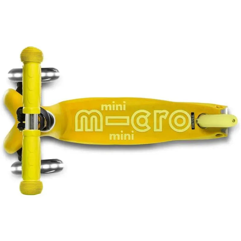 Micro Kickboard - Mini Deluxe LED 3-Wheeled, Yellow