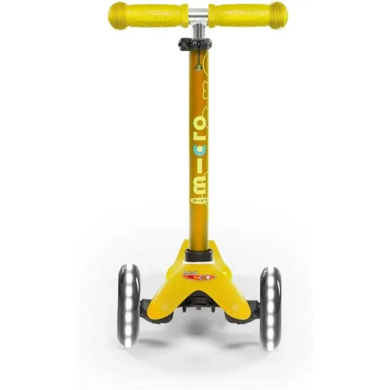 Micro Kickboard - Mini Deluxe LED 3-Wheeled, Yellow