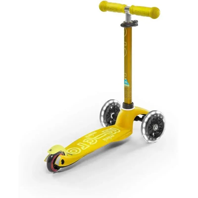 Micro Kickboard - Mini Deluxe LED 3-Wheeled, Yellow