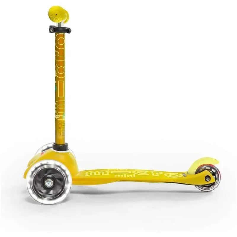 Micro Kickboard - Mini Deluxe LED 3-Wheeled, Yellow