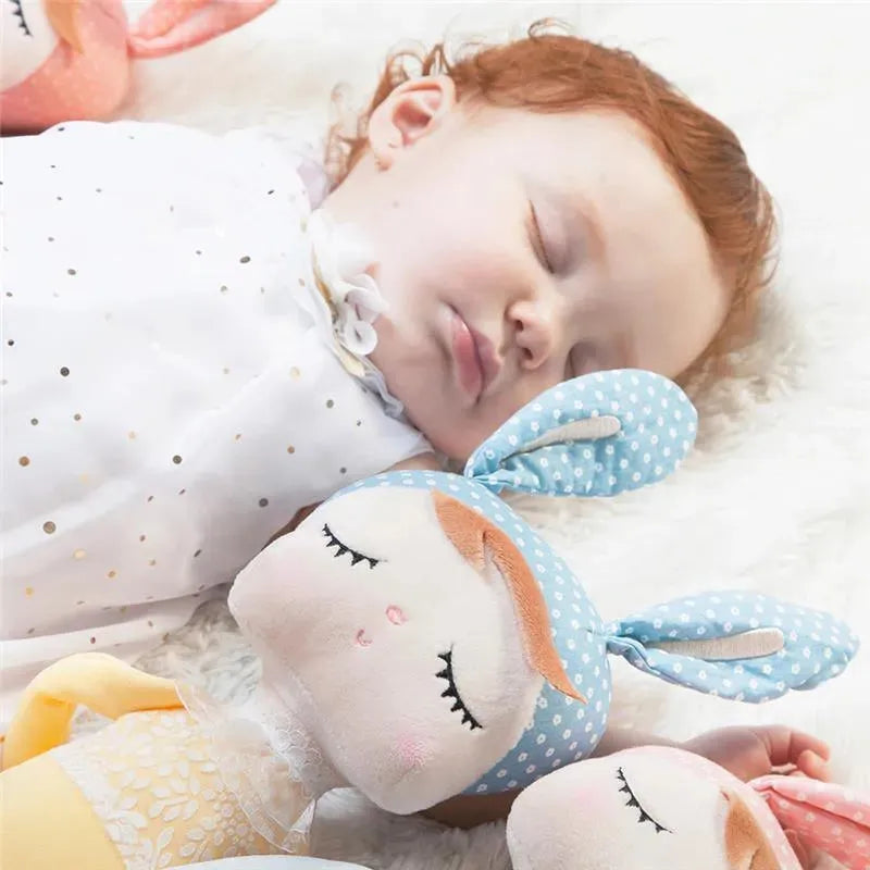 Primo Passi - 13' Metoo Angela Plush Doll Sleeping Baby Girl, Grey