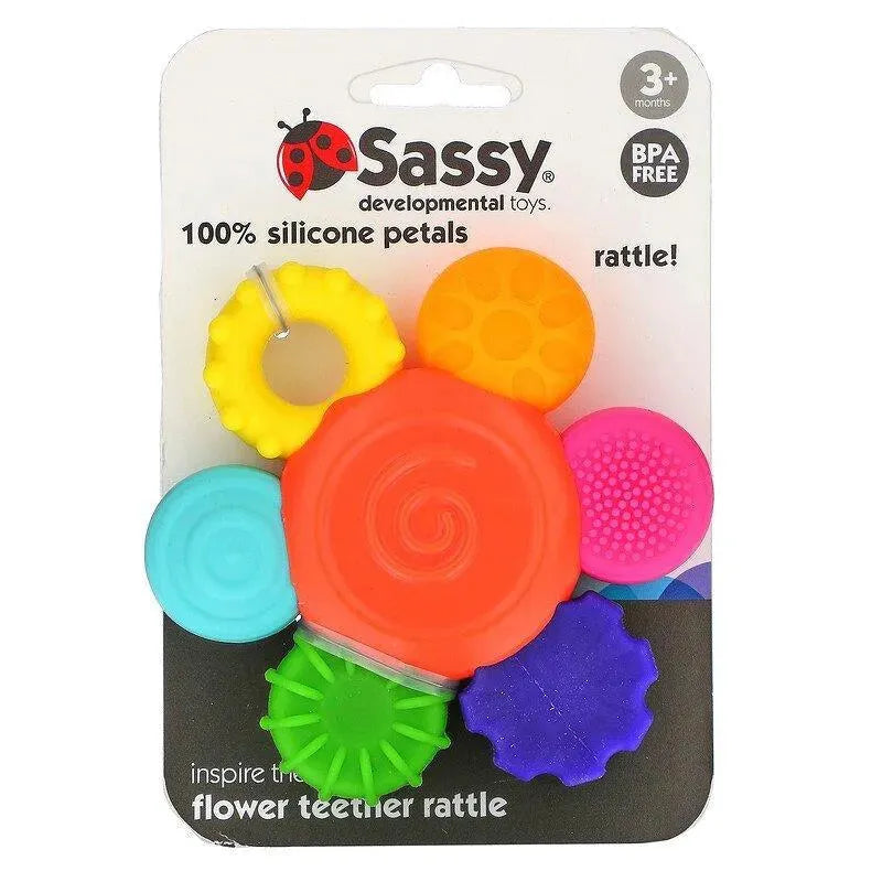 Sassy - Flower Silicone Rattle Teether