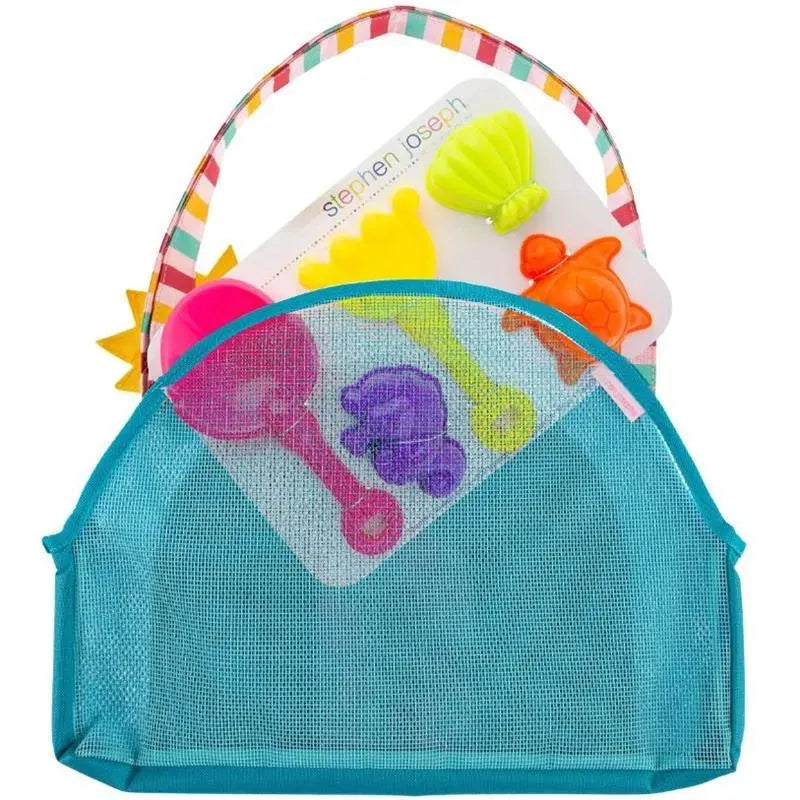 Stephen Joseph - Beach Totes & Sand Toy Play Set, Rainbow