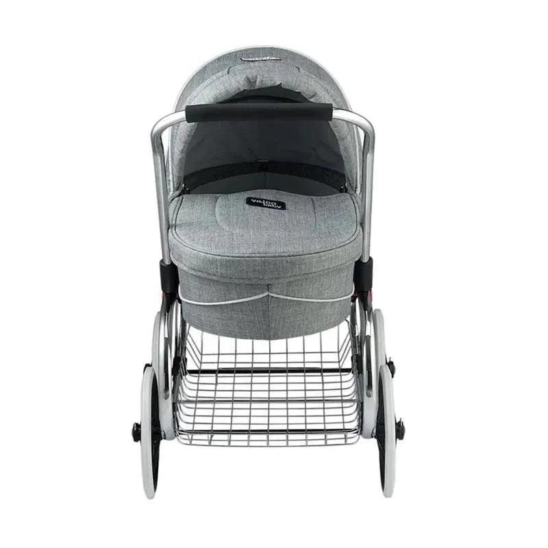 Valco - Classic Bassinet Doll Stroller Toy, Grey Melange